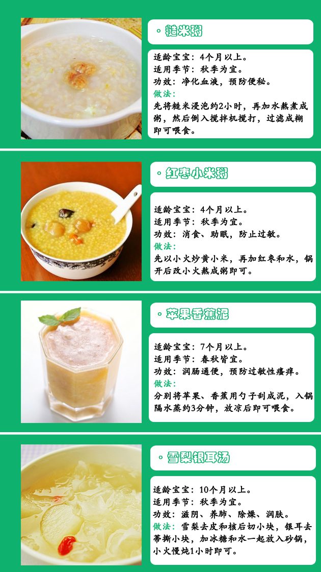 每日食谱8·秋季宝宝预防过敏食谱-安全技术质量