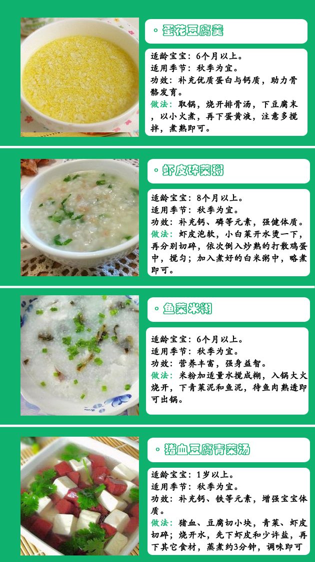 每日食谱6·宝宝秋季补钙食谱-安全技术质量